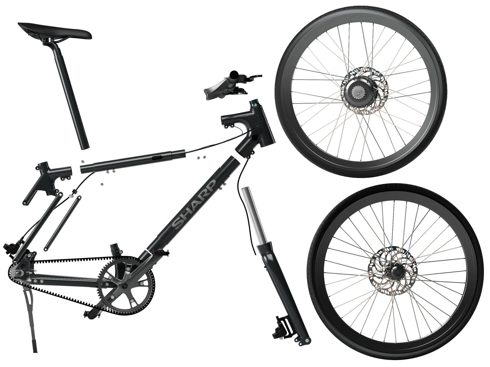 Vélo électrique Milano 7Ah 1sp noir 3/5