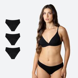 Lot de 3 Culottes Menstruelles Beiges Sans Couture Flux Fort