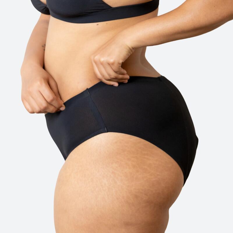 Pack 3 Cuecas menstruais Ecowoman sem costuras cintura alta Fluxo Pesado 3/5