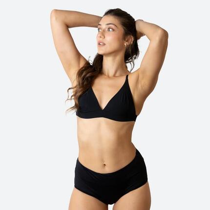 Culotte Menstruelle Noire Respirante Flux Abondant