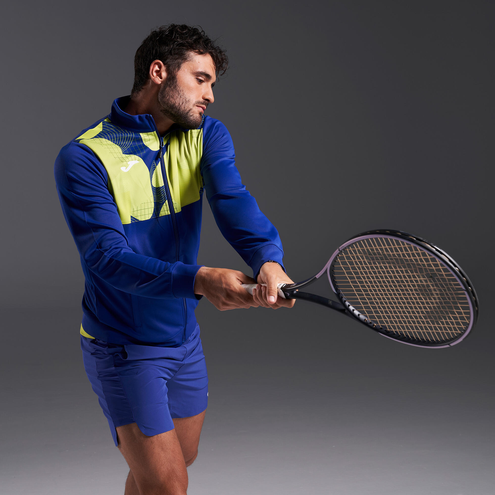 Veste Tennis Homme Joma Court Bleu 2/5