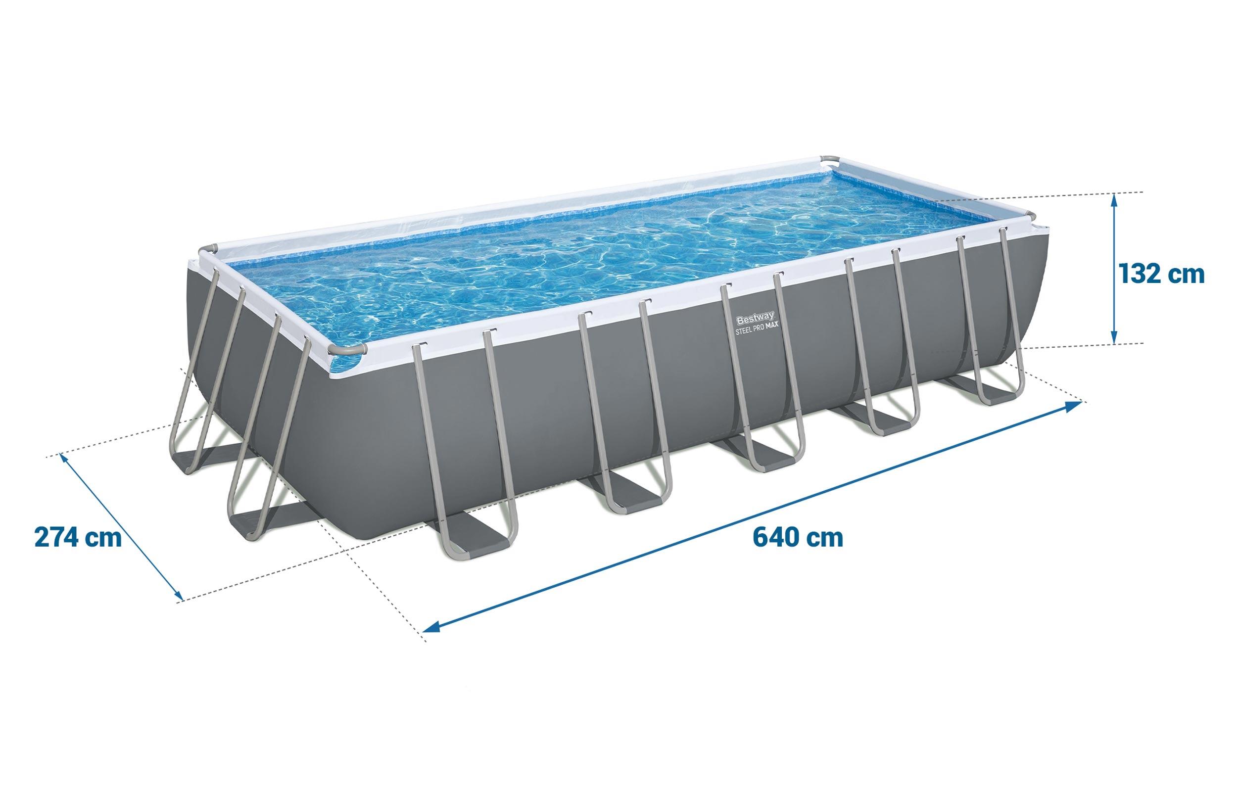 Basen stelażowy do ogrodu Bestway 5612B 640 x 274 x 132 cm zestaw 4/6