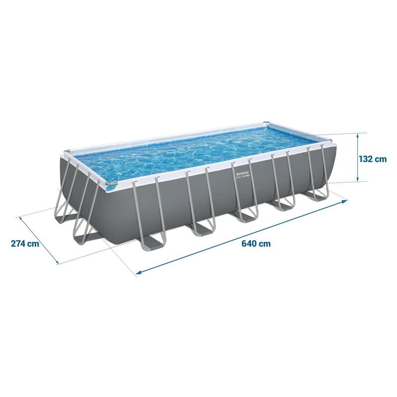 Basen stelażowy do ogrodu Bestway 5612B 640 x 274 x 132 cm zestaw