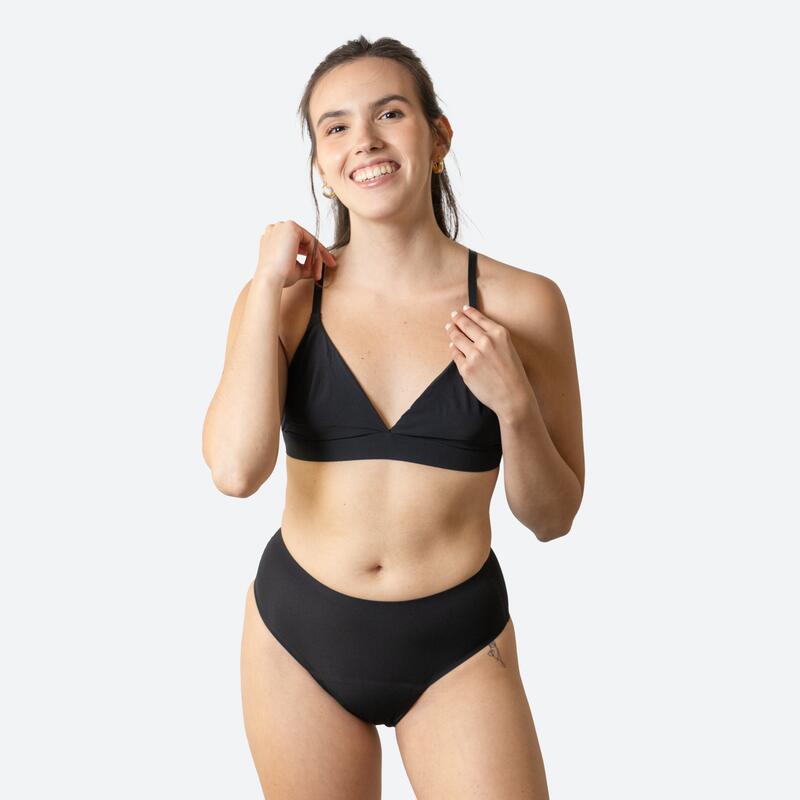ECOWOMAN Periodenunterwäsche Hohe Taille Transparente Hüften Starke Blutung