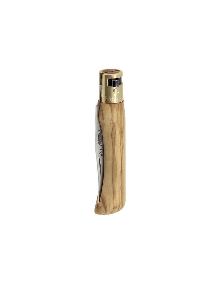 Nóż składany Antonini rękojeść drewno olive Satin Carbon