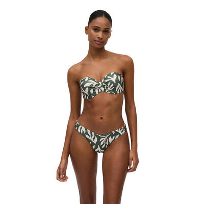 Conjunto de bikini bandeau brasileño con brillo copa B
