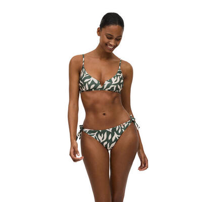 Conjunto de bikini con brillo de tiro bajo copa B