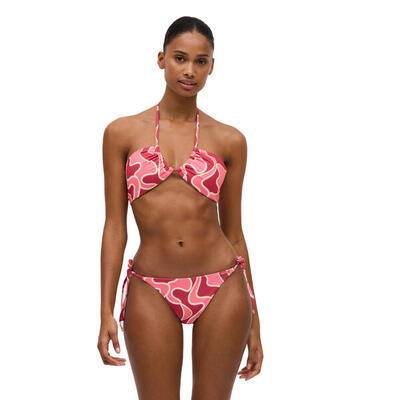 Conjunto de bikini anudado estampado copa B
