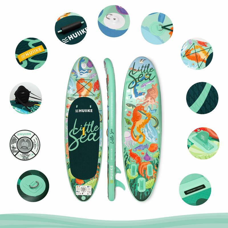 Nafukovací Paddleboard Prkno s Příslušenstvím, HUIIKE, Akvamarínová, Stabilita