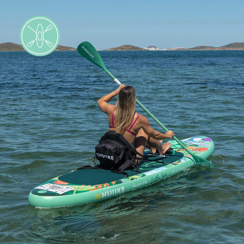 Nafukovací Paddleboard Prkno s Příslušenstvím, HUIIKE, Akvamarínová, Stabilita