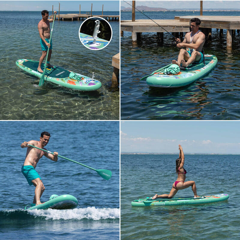 Nafukovací Paddleboard Prkno s Příslušenstvím, HUIIKE, Akvamarínová, Stabilita
