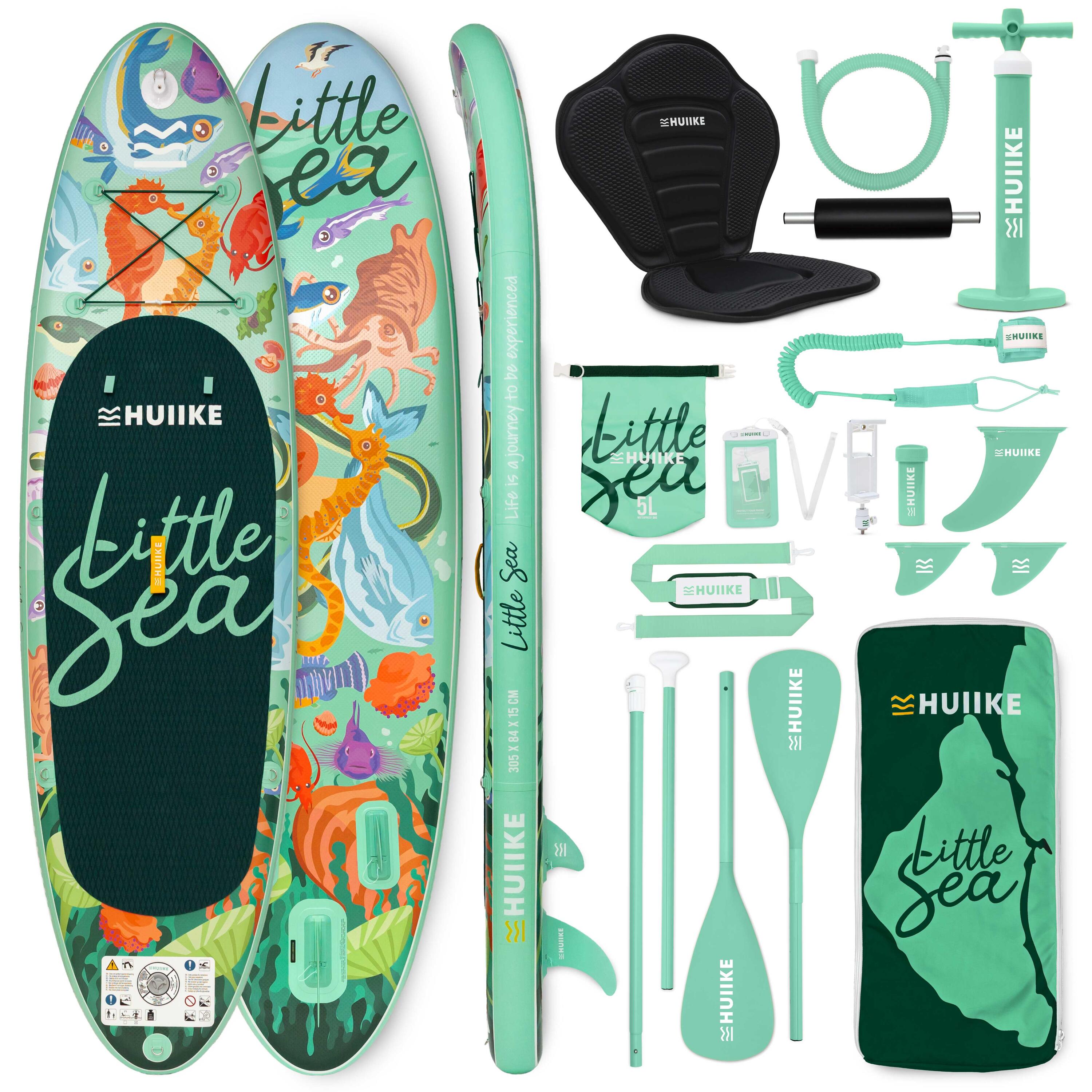 HUIIKE Tabla Paddle Surf Hinchable Accesorios Premium, HUIIKE, Aguamarina, Estabilidad