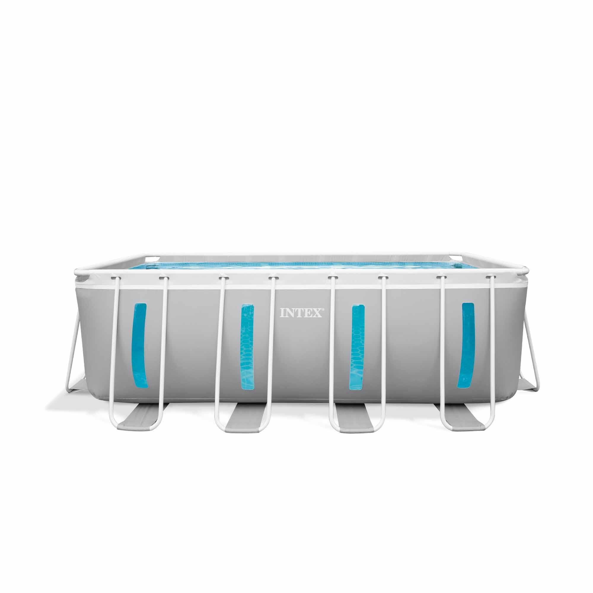 INTEX Intex 26770NP – Piscina Prisma Clearview Rettangolare, Accessori, 400x200x122 cm