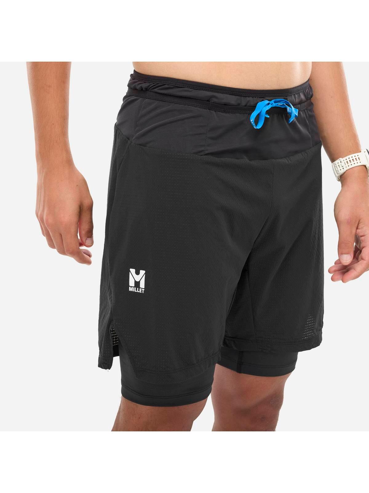 Spodenki do biegania męskie Millet Intense 2in1 Short M Czarny Active Fit 2/7