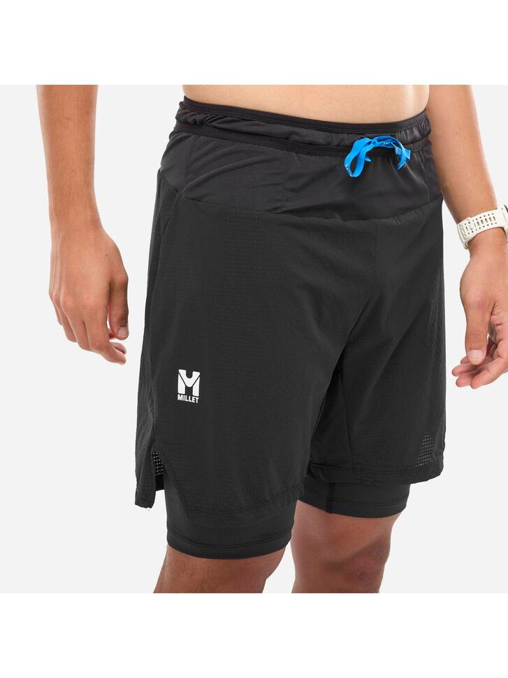 Spodenki do biegania męskie Millet Intense 2in1 Short M Czarny Active Fit