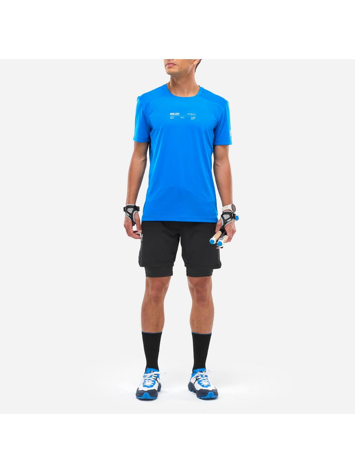 Spodenki do biegania męskie Millet Intense 2in1 Short M Czarny Active Fit 5/7