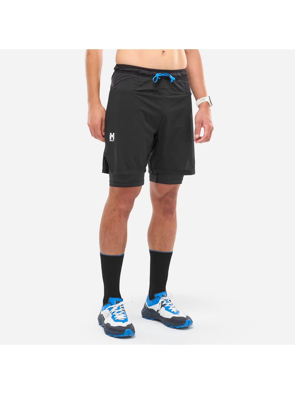 Spodenki do biegania męskie Millet Intense 2in1 Short M Czarny Active Fit 4/7