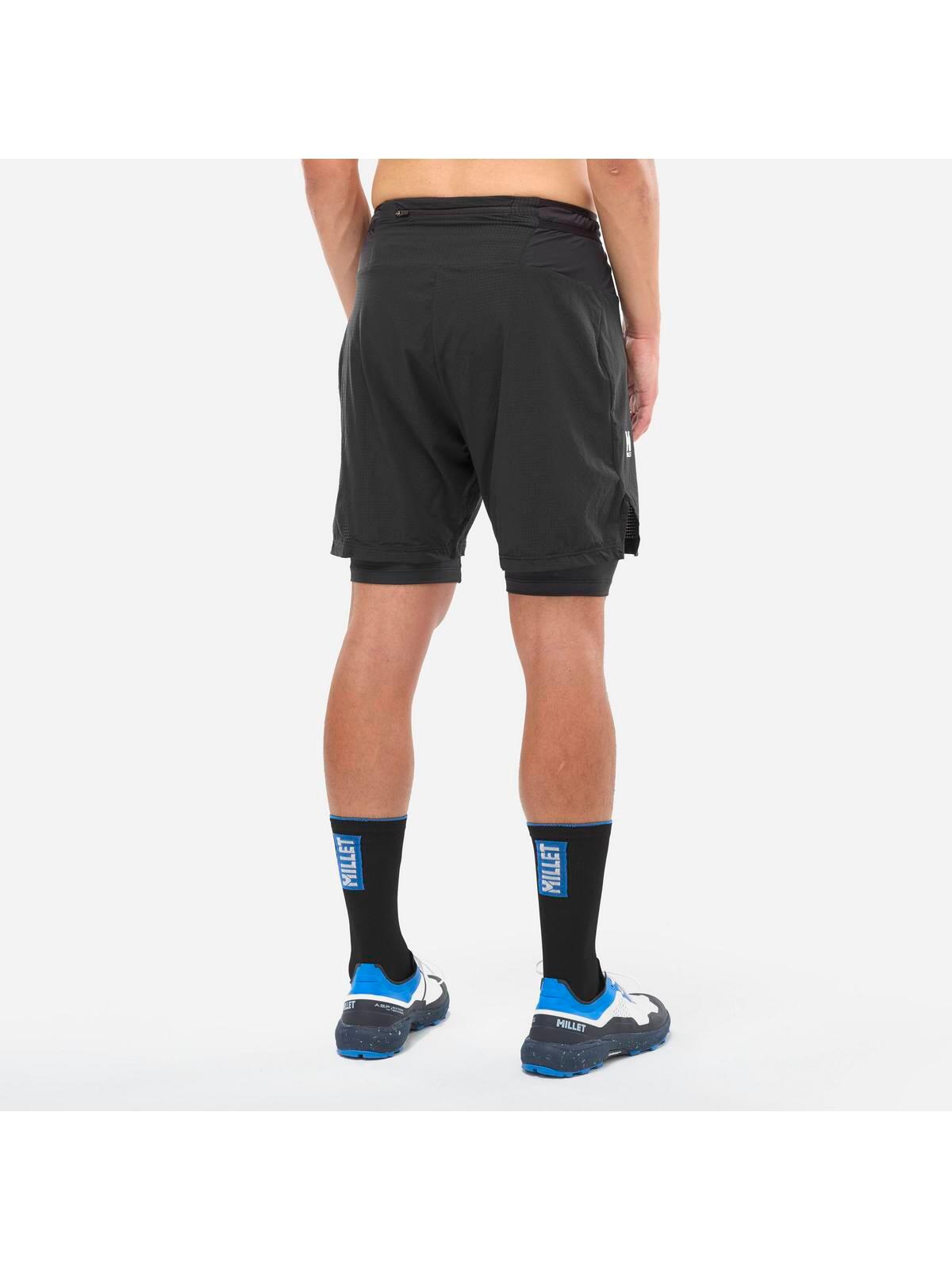 Spodenki do biegania męskie Millet Intense 2in1 Short M Czarny Active Fit 7/7