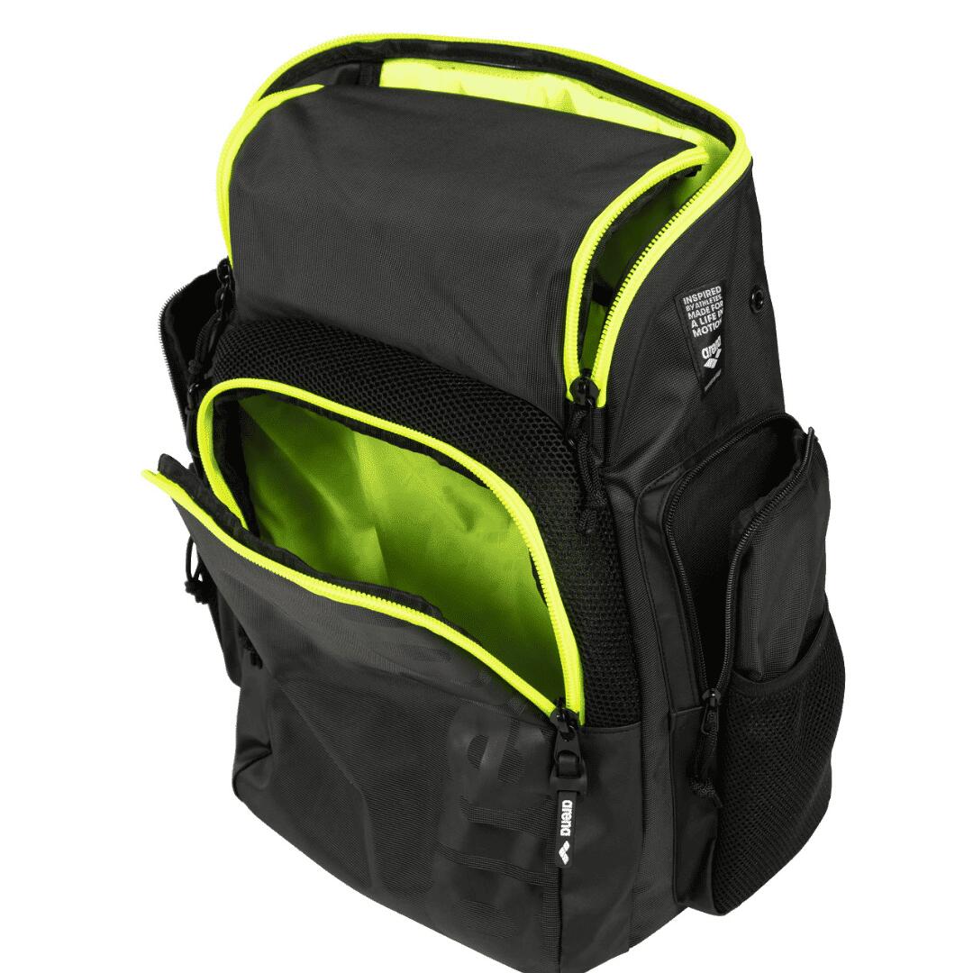 Sac à Dos Arena Spiky III 35L - Natation/sport - Gris/jaune Fluo - Neuf