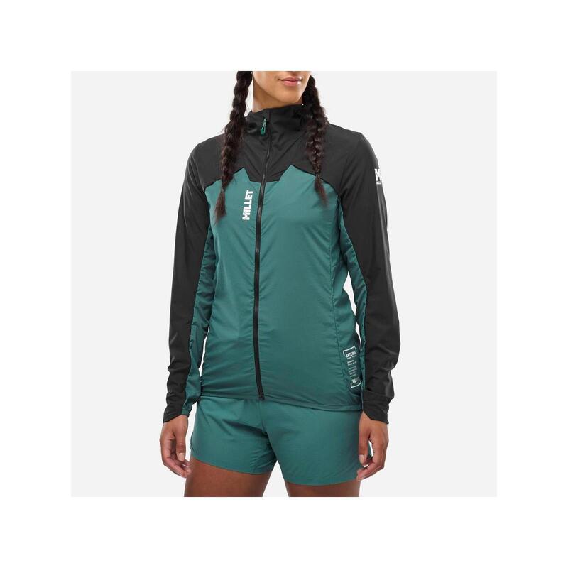 Kurtka do biegania Millet Intense Windbreaker Jkt W Zielony Active Fit