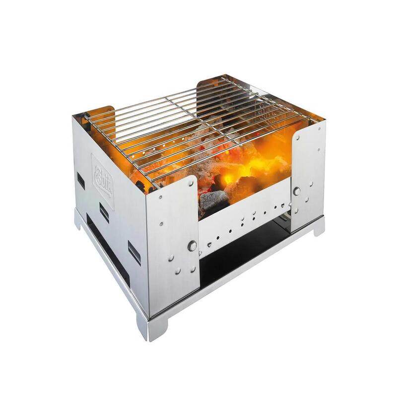 Barbecue à charbon valise BBQ de camping bois pliable Petit