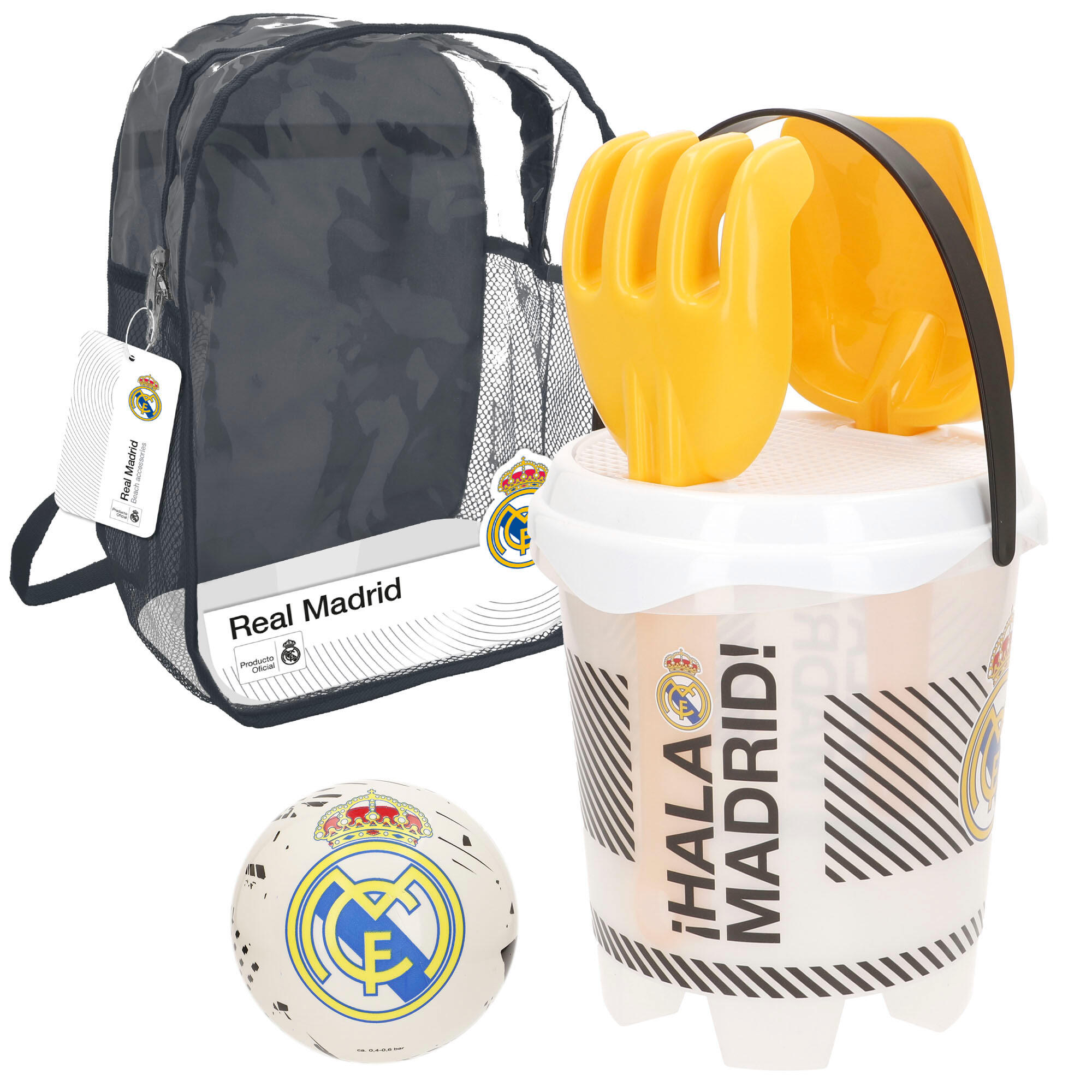 Aktive - Real Madrid Cube De Plage Avec Accessoires Et Ballon De L'Équipe - Aire De Jeu - Taille Unique - Decathlon