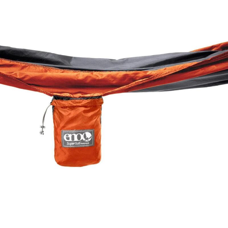 Hamak turystyczny ENO SuperSub Hammock - charcoal/orange