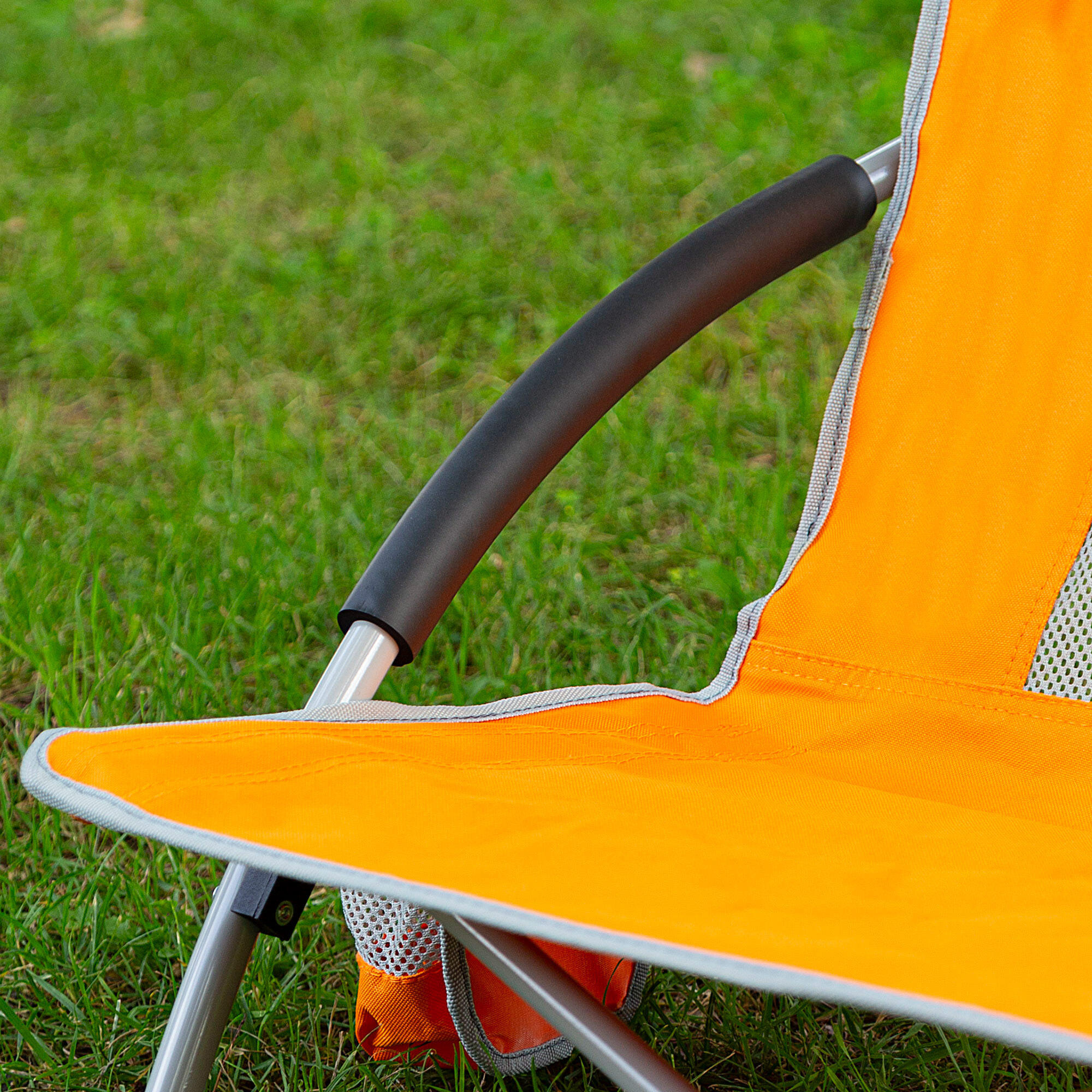 Aktive Lot de 4 chaises de plage basses pliantes 50x51x67 cm orange 6/7