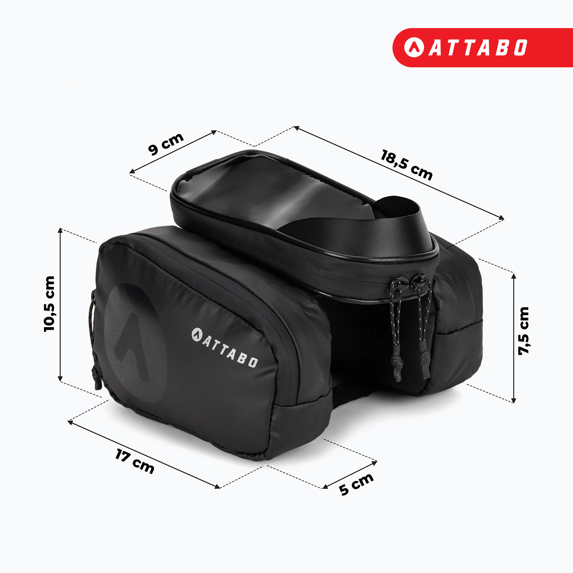Bolsa de bicicleta para el cuadro ATTABO NaviPack 7/7