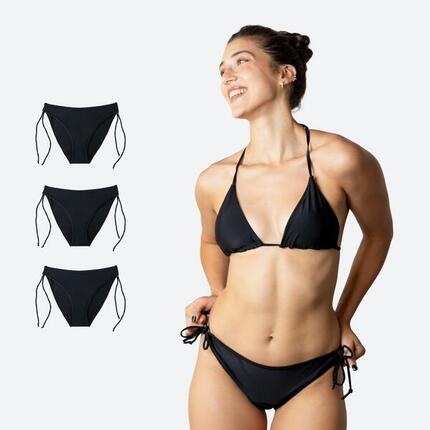 Lot de 3 Bikini Menstruel Noeud Brésilien Flux Modéré
