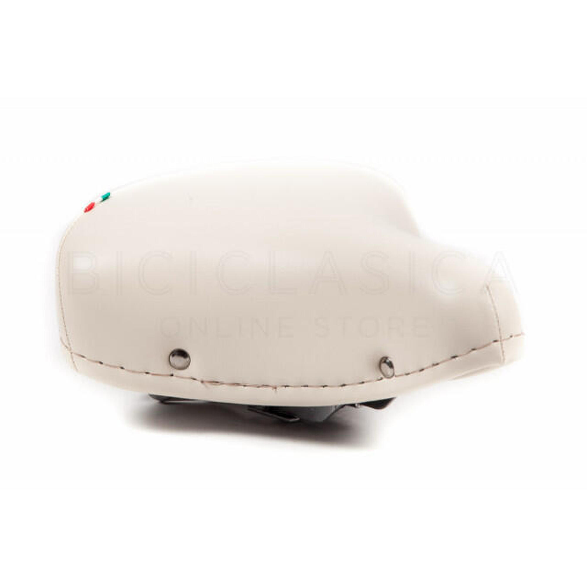Selle de vélo Victoria avec ressorts chromés - crème