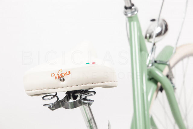 Sella per bicicletta Victoria con molle cromate - crema 5/5