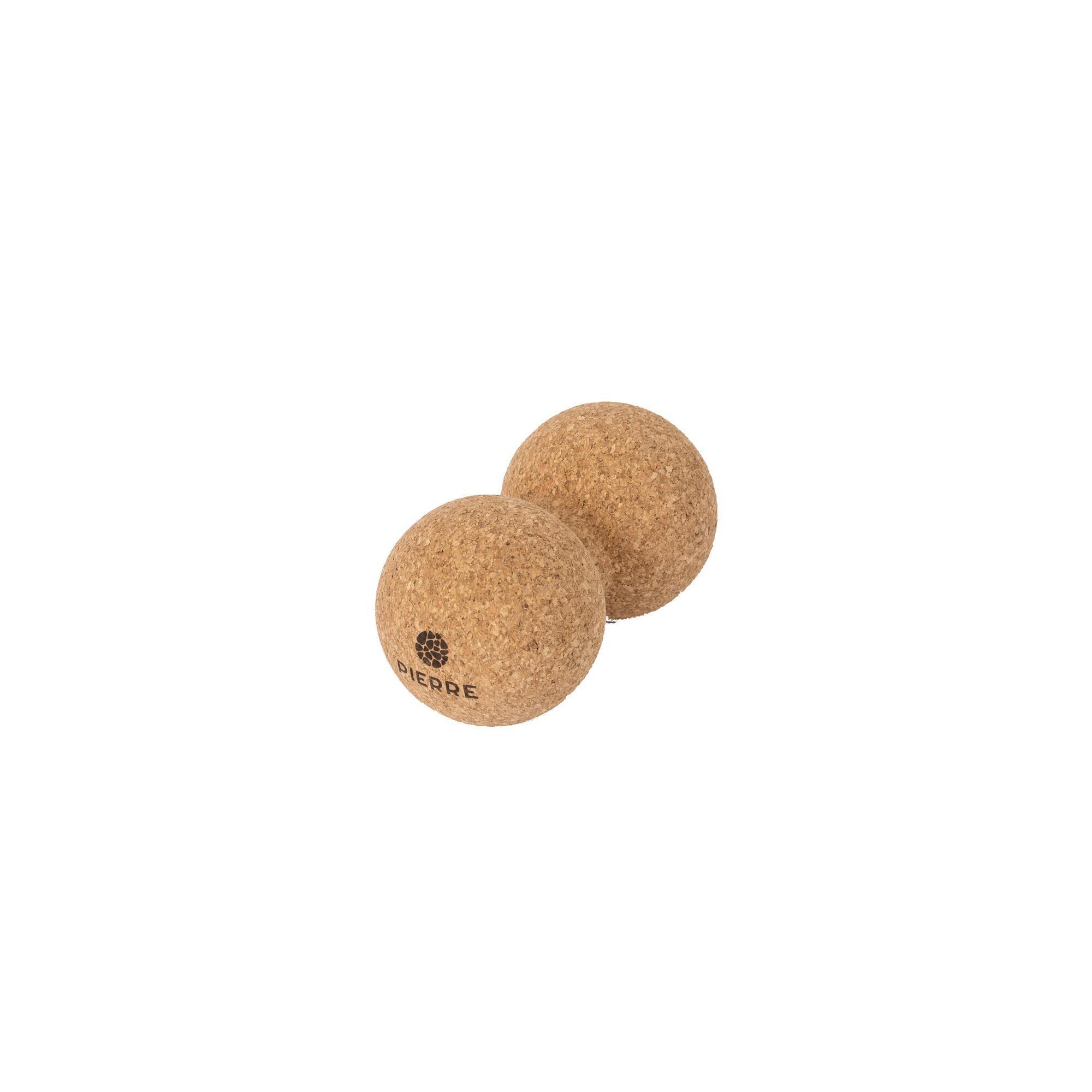Pierre Sports - Peanut Ball - Boule De Massage Duo - Liège Naturel - 8cm De Diamètre - Ballon Peanut - Marron - Taille Unique - Decathlon