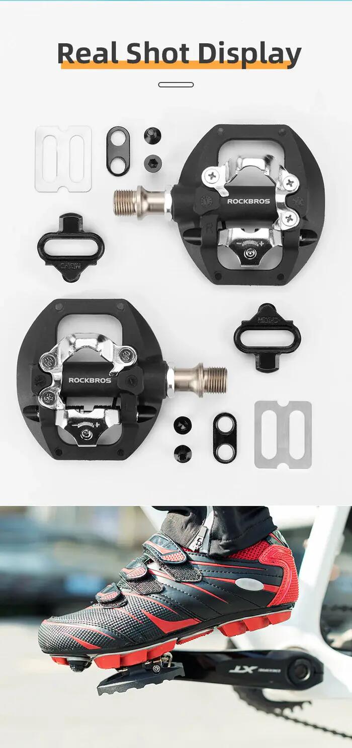 Pedały dwustronne 2 w 1 (SPD i platforma) - ROCKBROS SPDM108 7/7