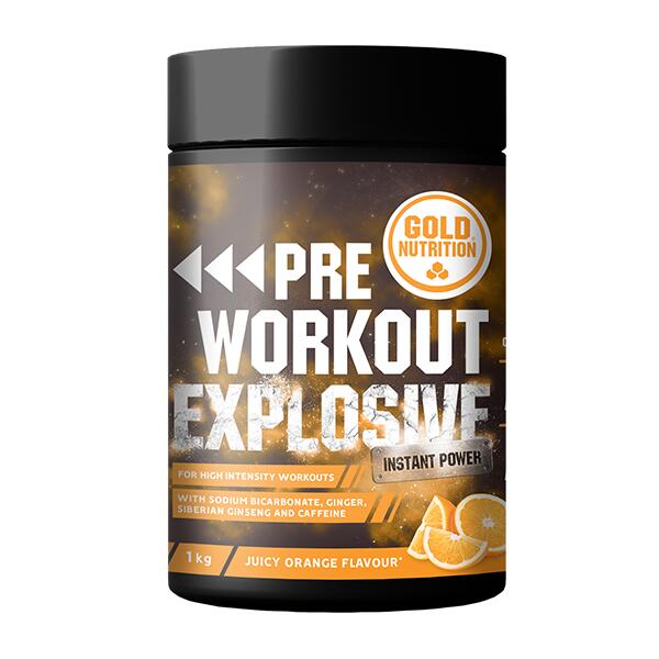 GOLD NUTRITION SUPLEMENTO PRÉ-TREINO PRE-WORKOUT EXPLOSIVE LARANJA - 1 KG