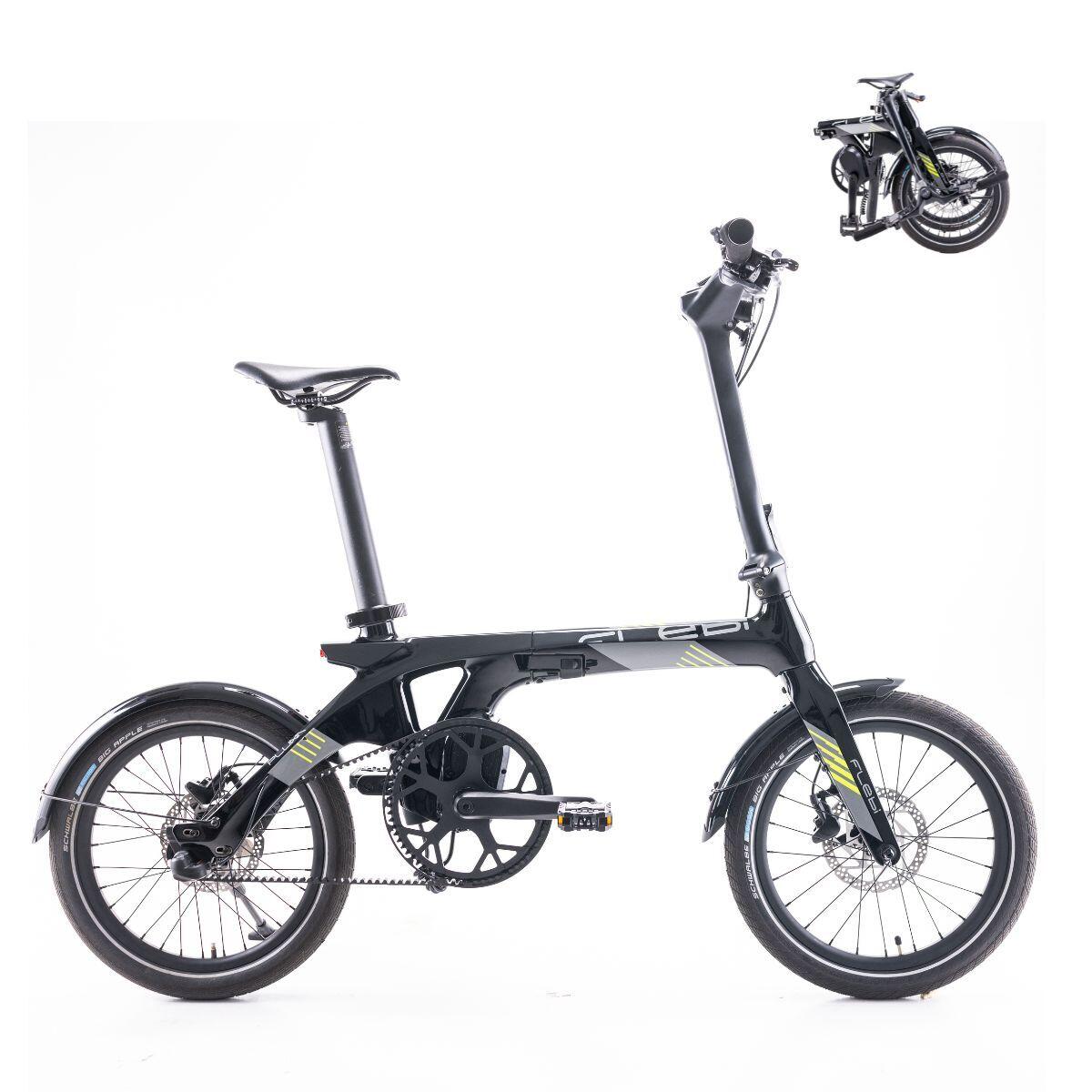 FLEBI Bicicleta eléctrica plegable Flebi Pluma | Full carbono | 14 Kg | Motor central