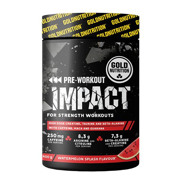 GOLD NUTRITION SUPLEMENTO PRÉ-TREINO PRE-WORKOUT IMPACT MELANCIA - 400 G