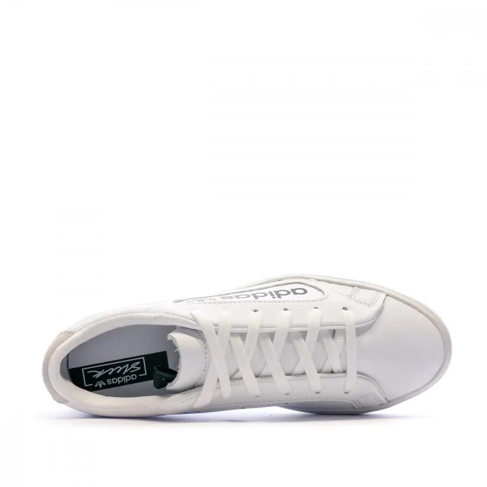 Baskets blanches femme Adidas Sleek 4/5
