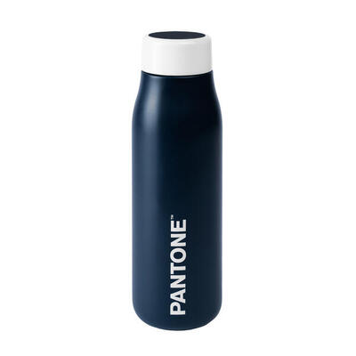 PANTONE Thermo-Wasserflasche mit Temperaturanzeige Blue Iris