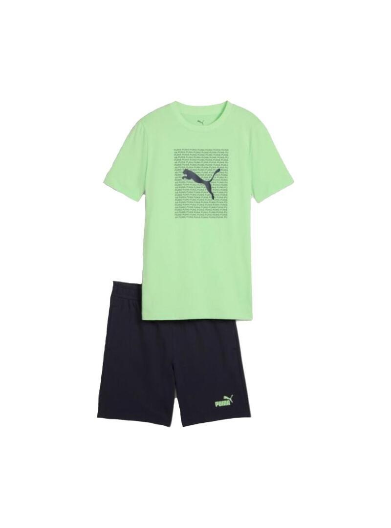 Set per bambino Puma Ess Verde 1/2