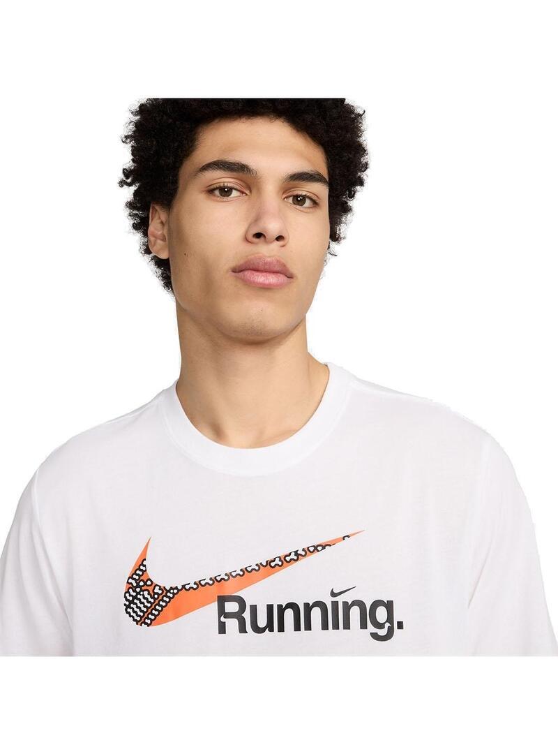 Camiseta para Hombre Nike Dri-fit swoosh Blanco 3/3