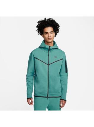 Sweat à capuche pour homme Nike Tech fleece windrunner vert.