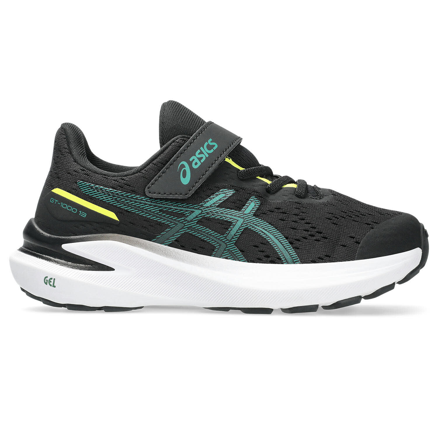 Asics - Chaussures De Running Enfants - Asics Gt-1000 13 Ps - Black/jasper - Chaussures De Sport - Bleu|noir|vert - Decathlon