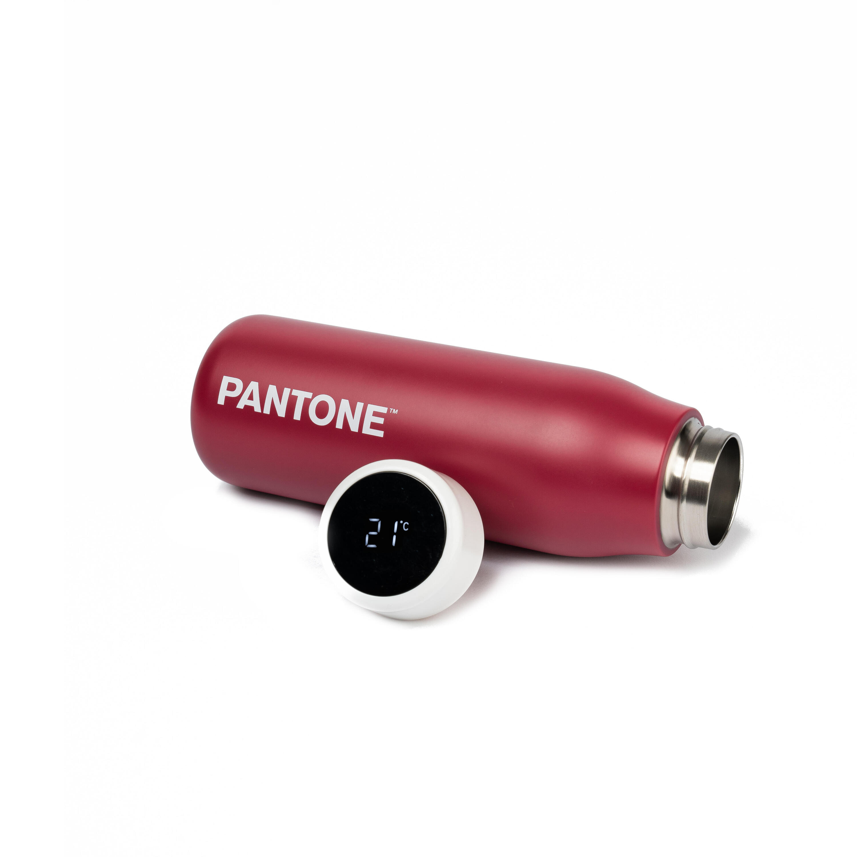 Bouteille d'eau thermale PANTONE avec indication de température Rose 2/3