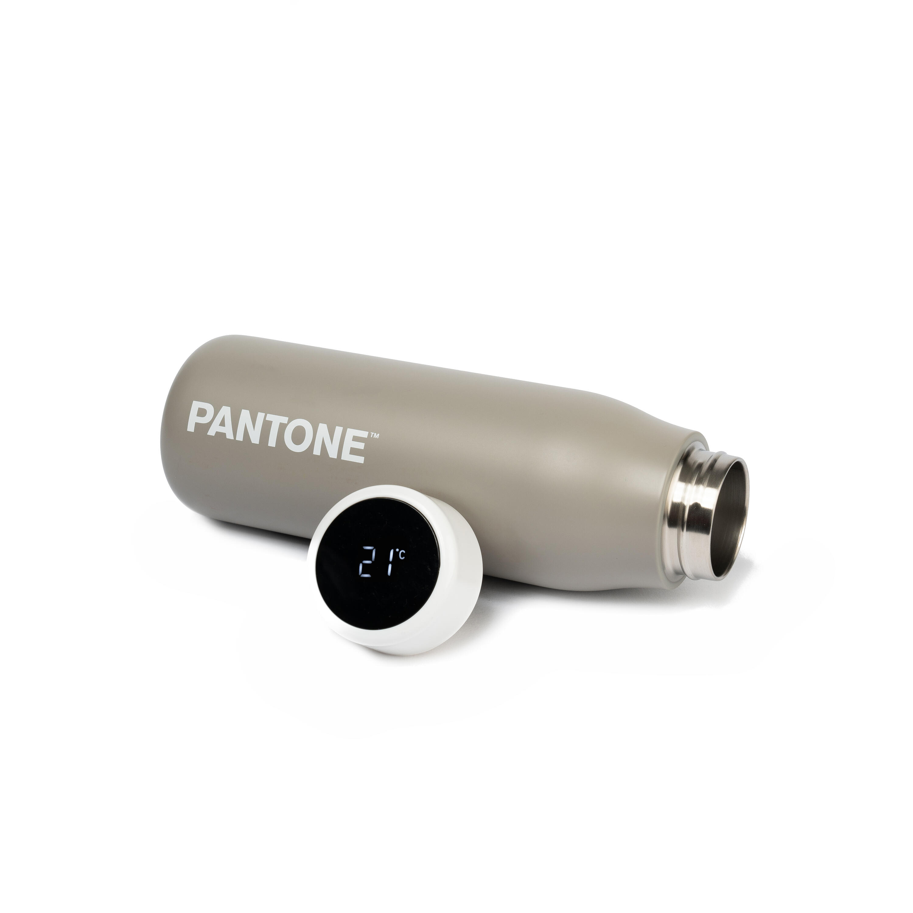 PANTONE Borraccia termica con indicazione della temperatura Opal Gray 2/2