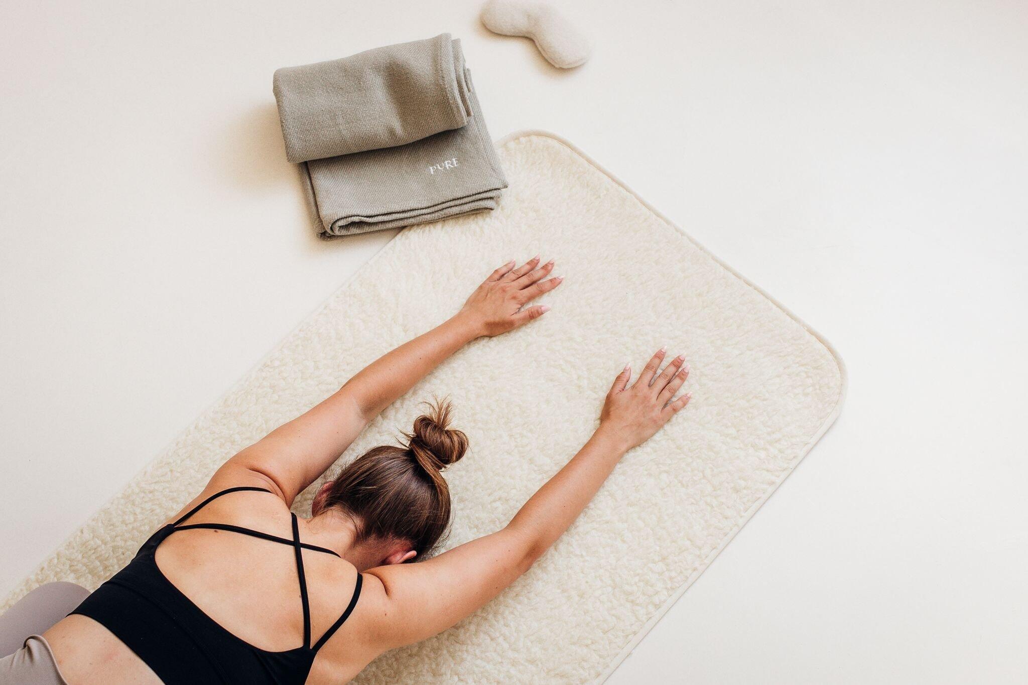 Lotus Yogamat merino wol extra lang & breed 5/5