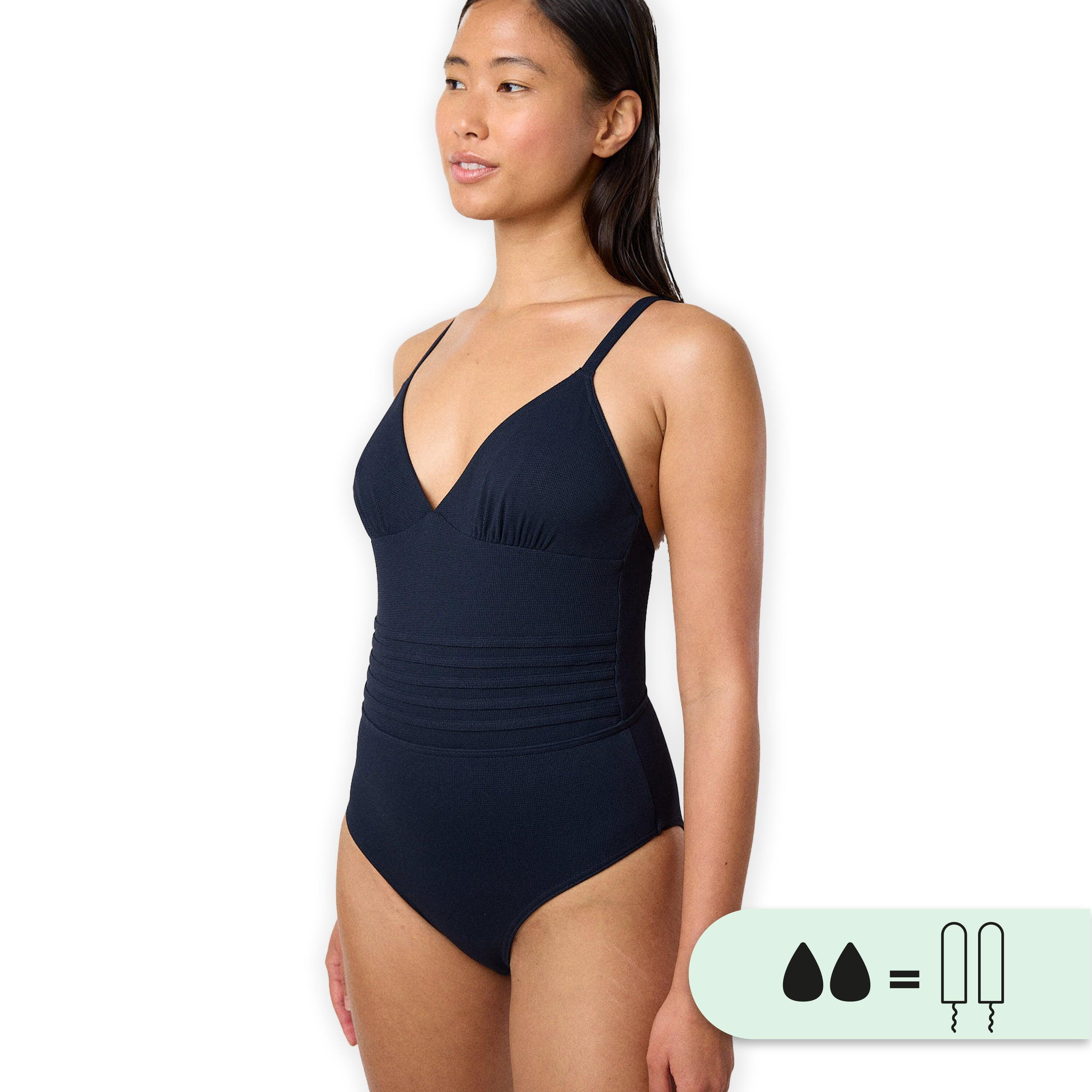 Smoon - Maillot De Bain 1p Menstruel - Flux Moyen - Maillot De Bain 1 Pièce - Noir - 40 M - Decathlon