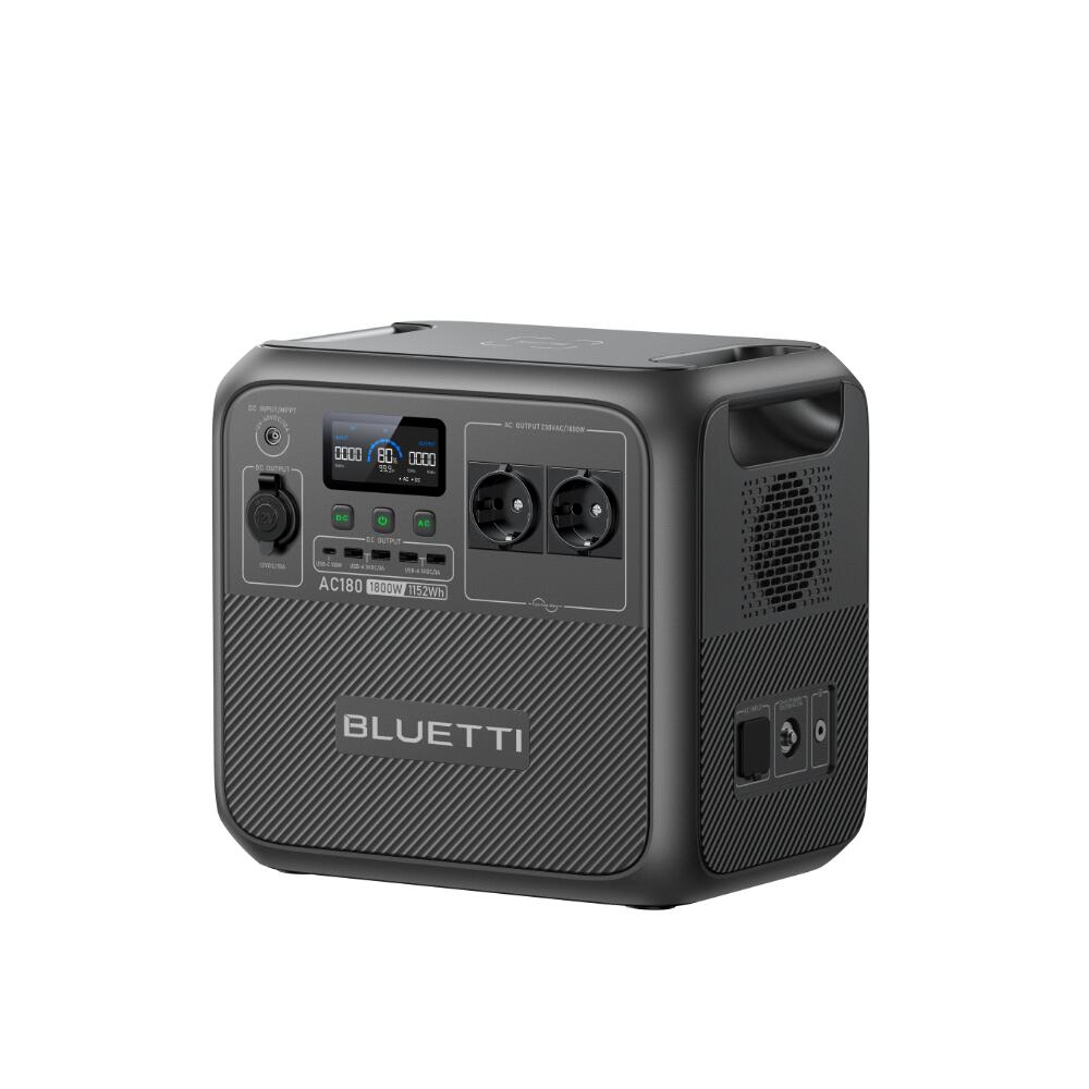 BLUETTI Tragbarer elektrischer Generator AC180 1152Wh LiFePO4-Akku für Reisen 1/7