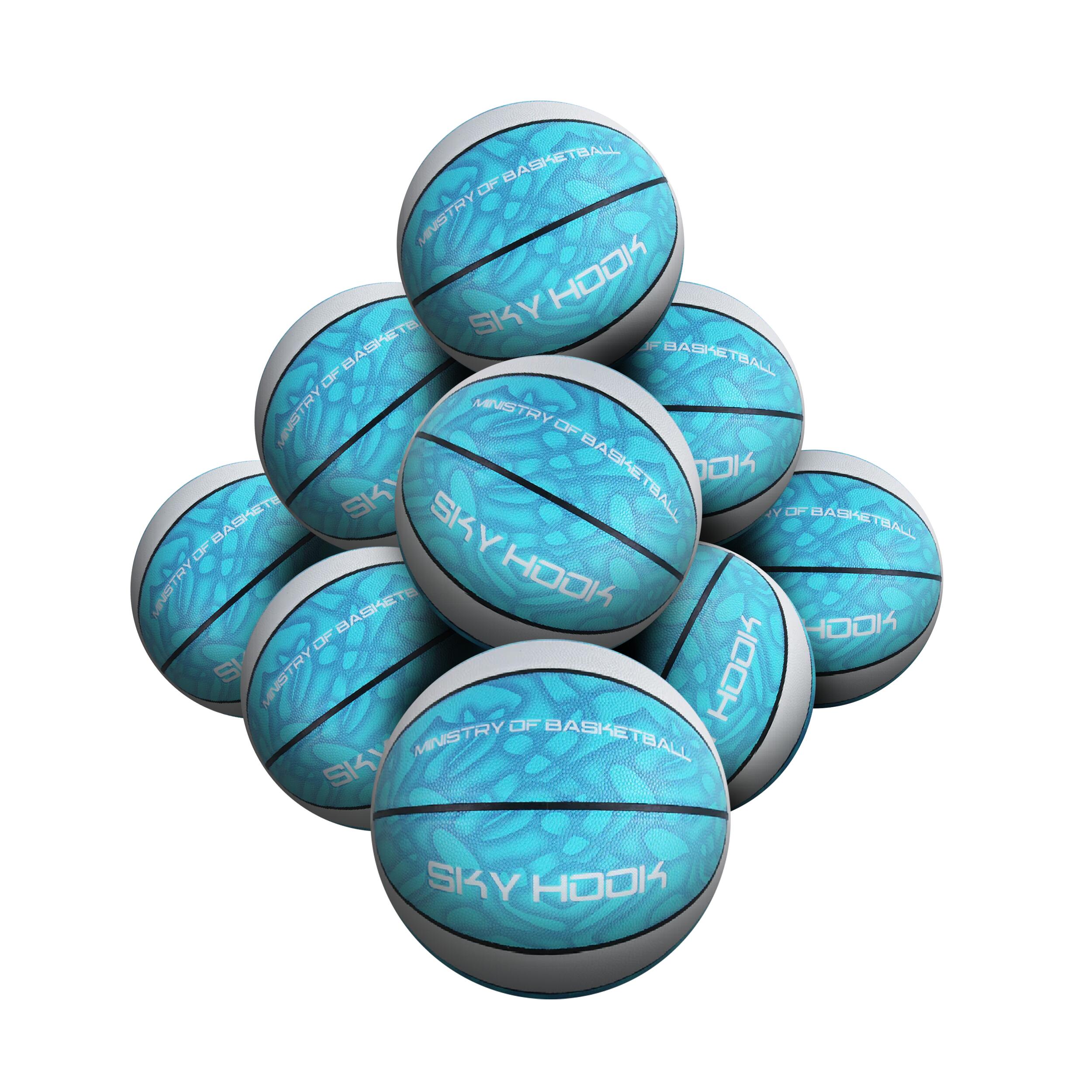 STRADIA "SKY HOOK" Basketball Premium PU – Pack of 10 with Mesh Bag