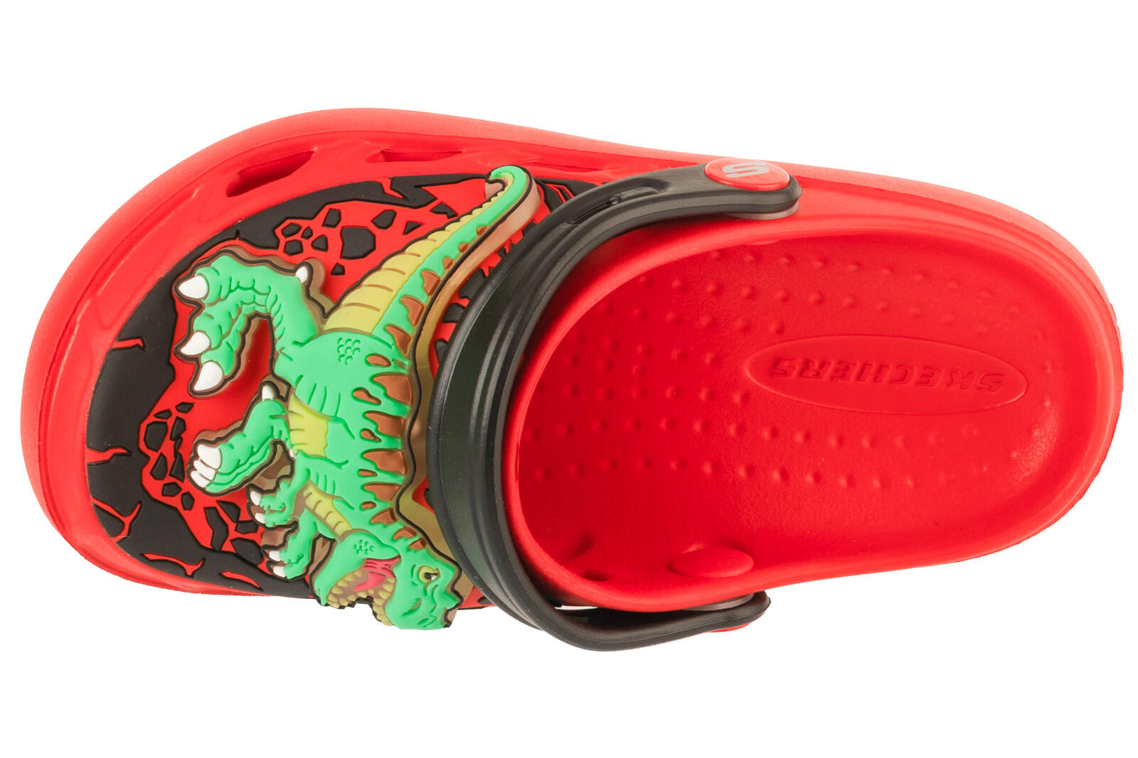 Klapki na basen chłopięce, Foamies: Swifters - T-Rex-Brights 3/4